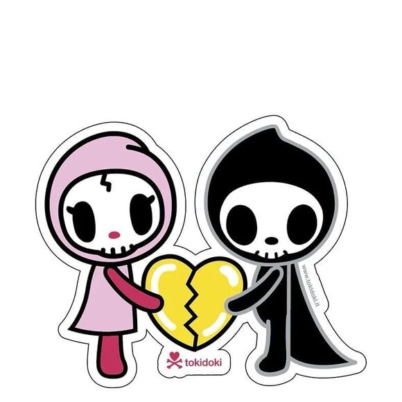 tokidoki Adios & Ciao Ciao Heart Die Cut Sticker - Picture 1 of 1